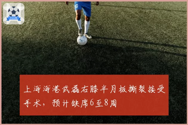 上海海港武磊右膝半月板撕裂接受手术,预计缺席6至8周